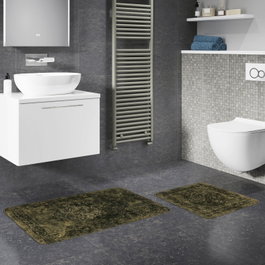 Mijölnir Juego de alfombrillas de baño de algodón Verde